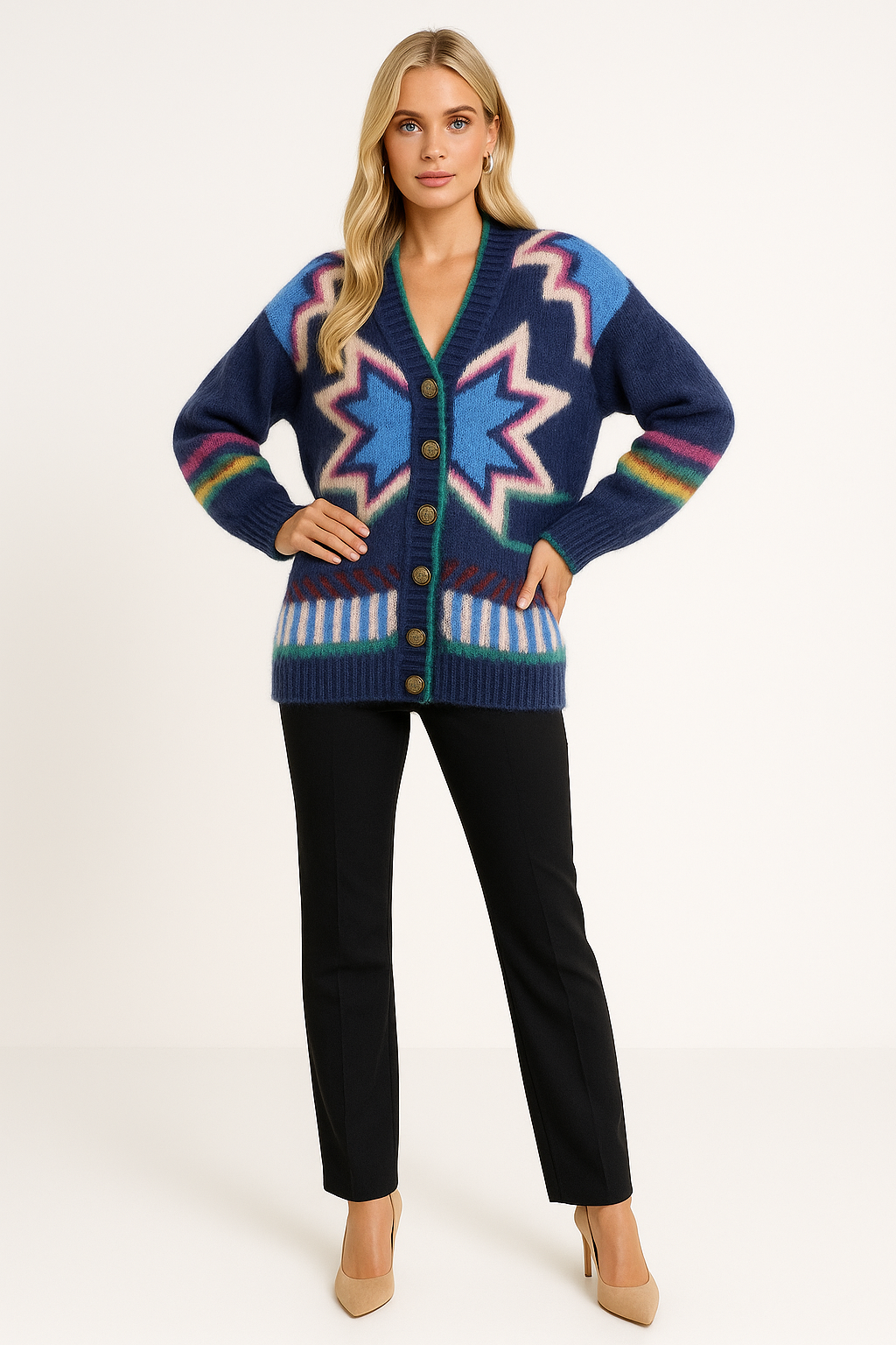 Women's Lightweight Printed Cardigan