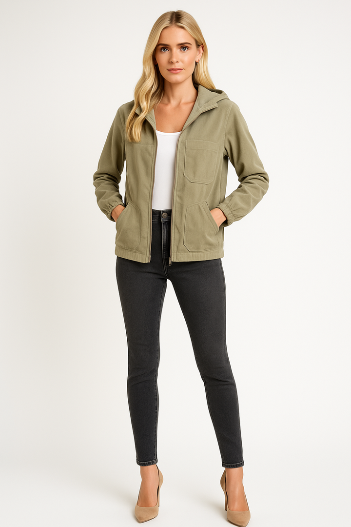 Women’s Long Sleeve Hooded Zip Jacket