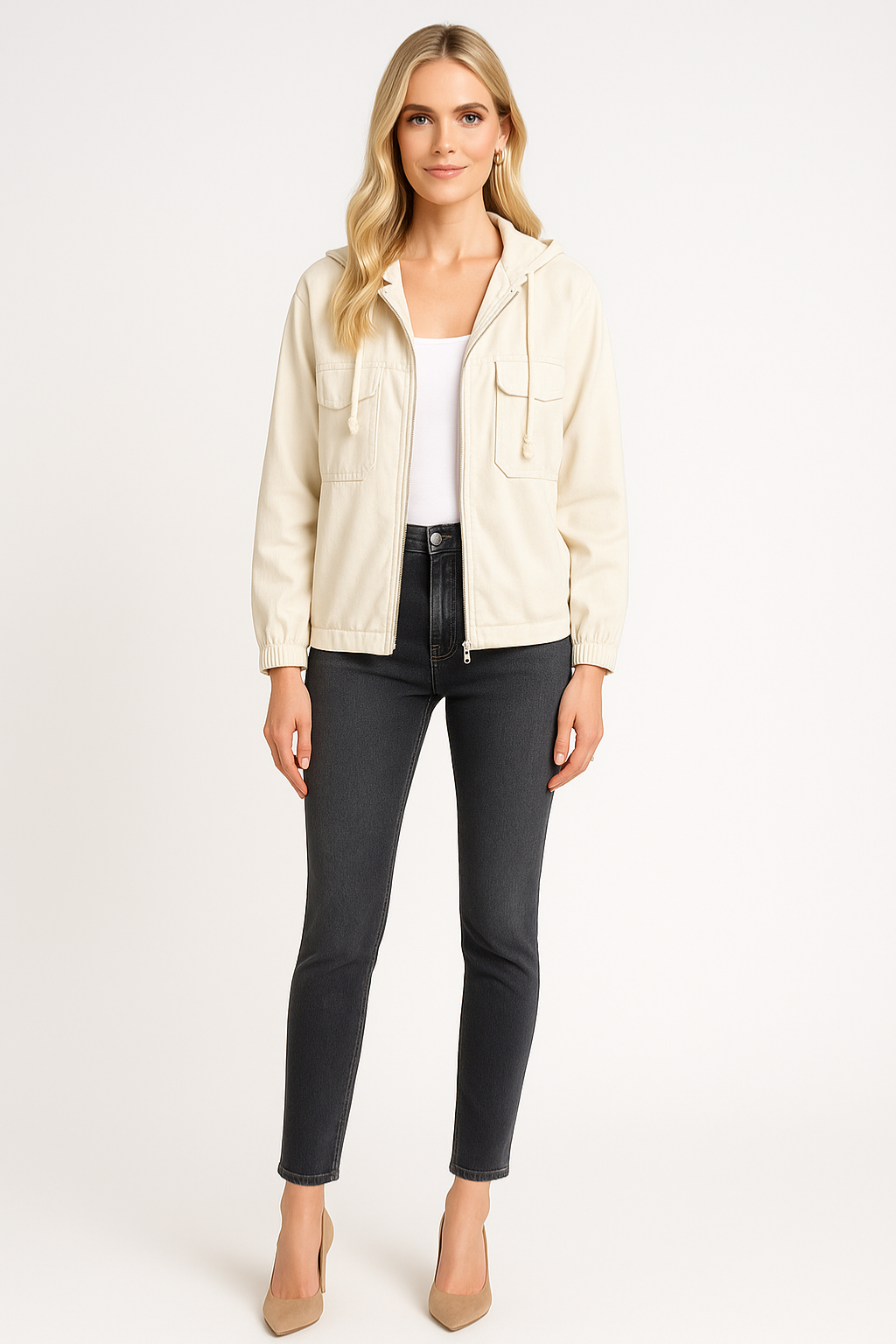 Women’s Long Sleeve Hooded Zip Jacket