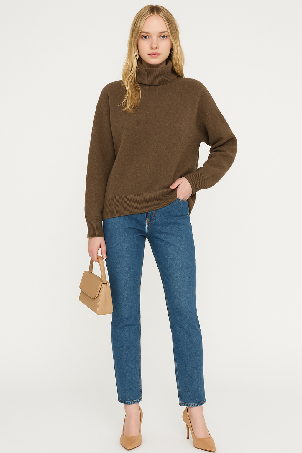 Women’s Loose Fit Turtleneck Sweater