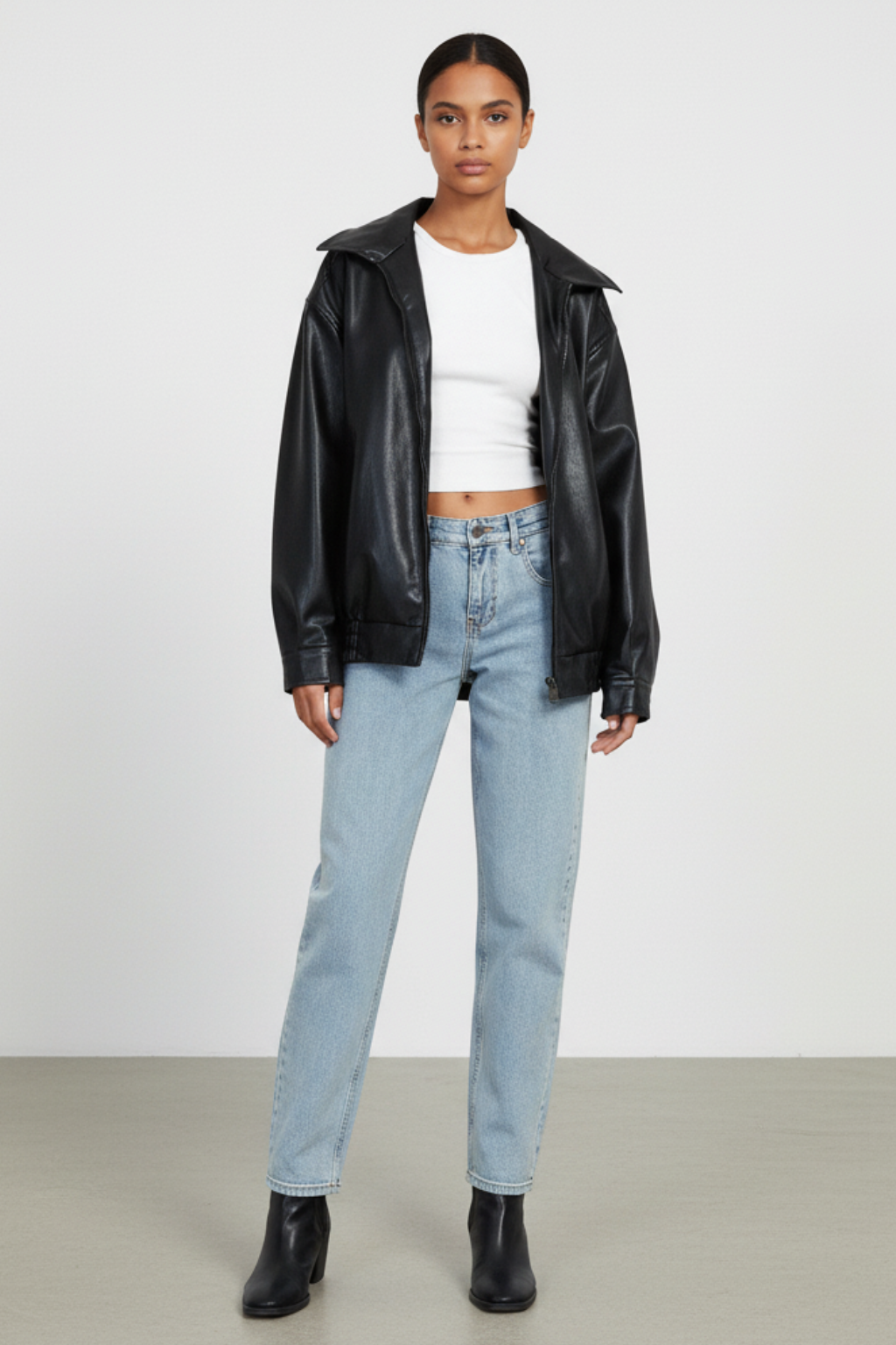 Women’s Loose Leather Jacket