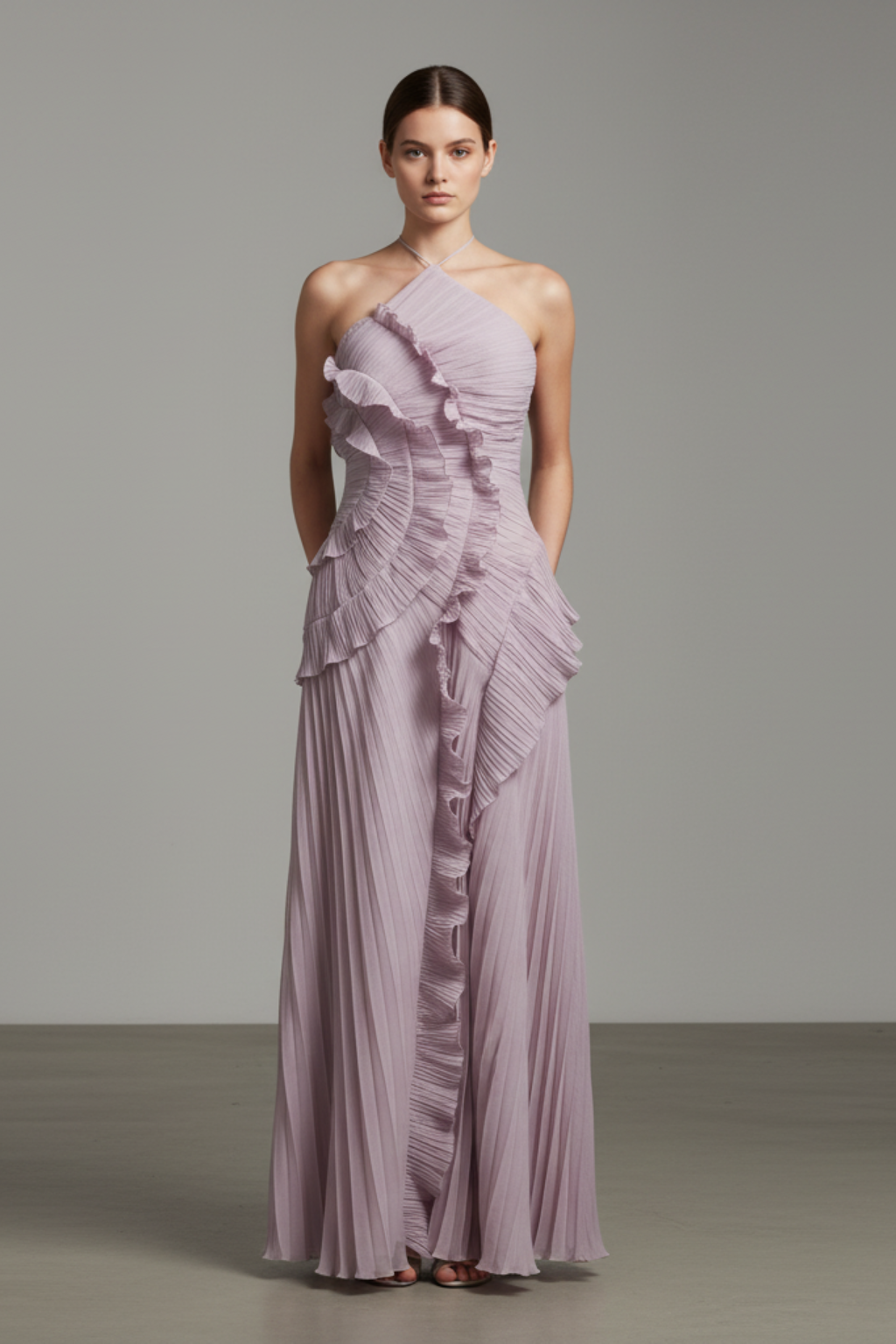 Women’s Flattering Lotus Edge Christmas Party Maxi Dress