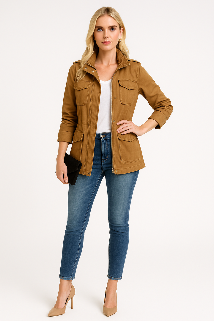 Women's Modern Chic Jacket with Zipper