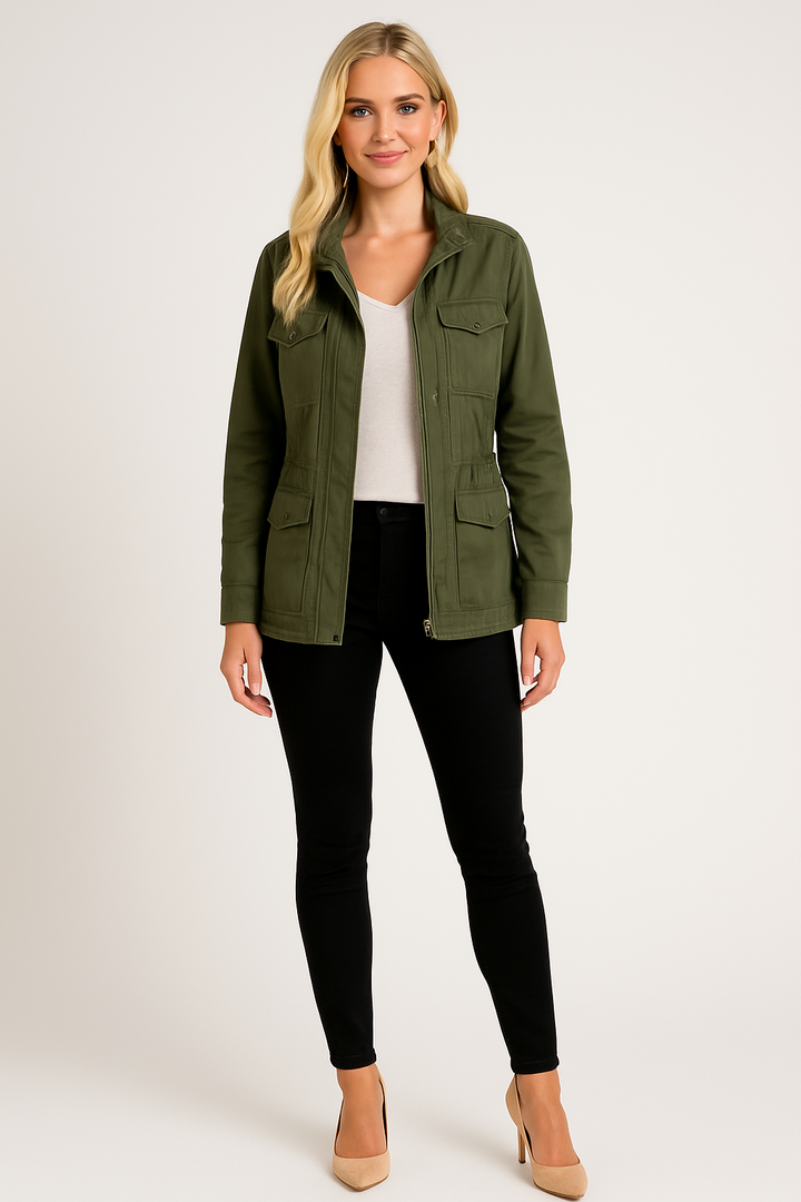 Women's Modern Chic Jacket with Zipper
