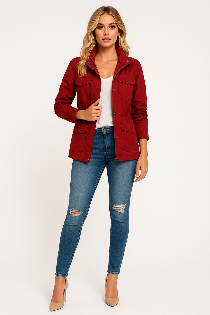 Women’s Modern Chic Jacket with Zipper