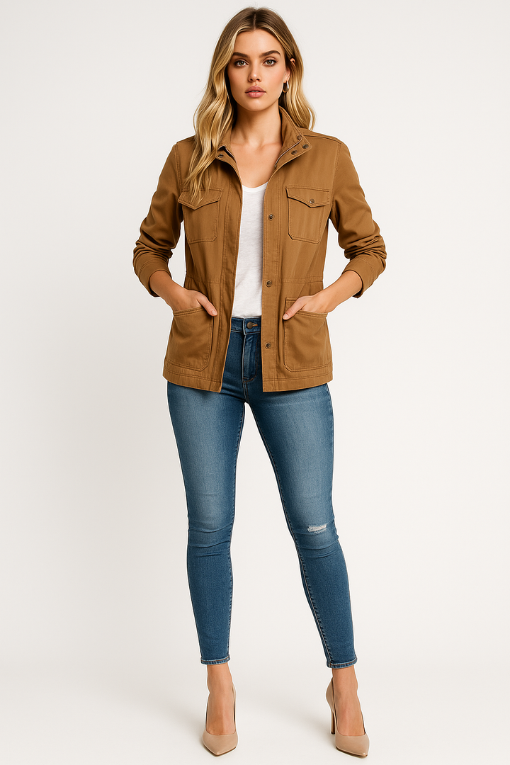 Women’s Modern Chic Jacket with Zipper