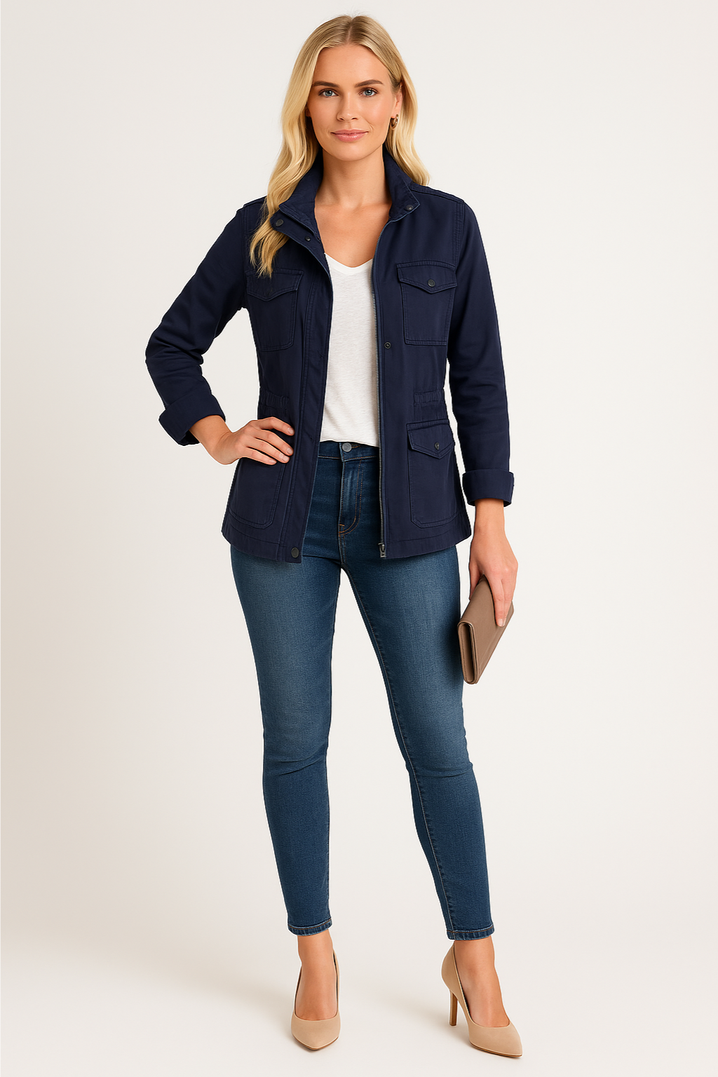 Women's Modern Chic Jacket with Zipper