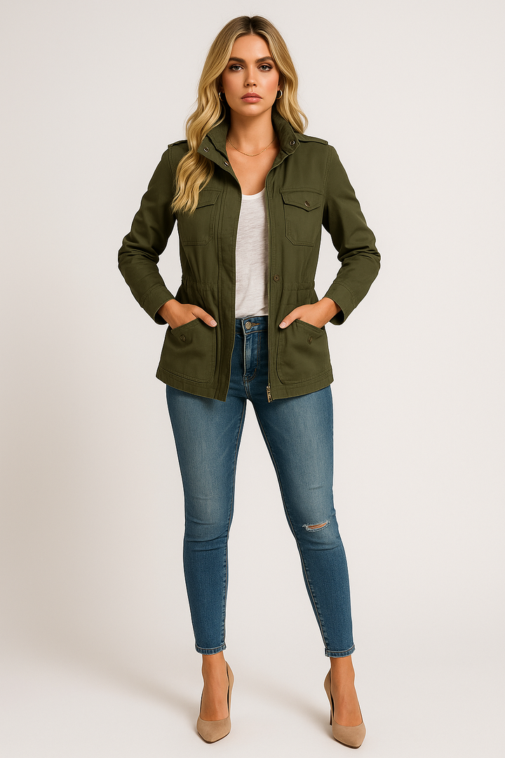 Women’s Modern Chic Jacket with Zipper