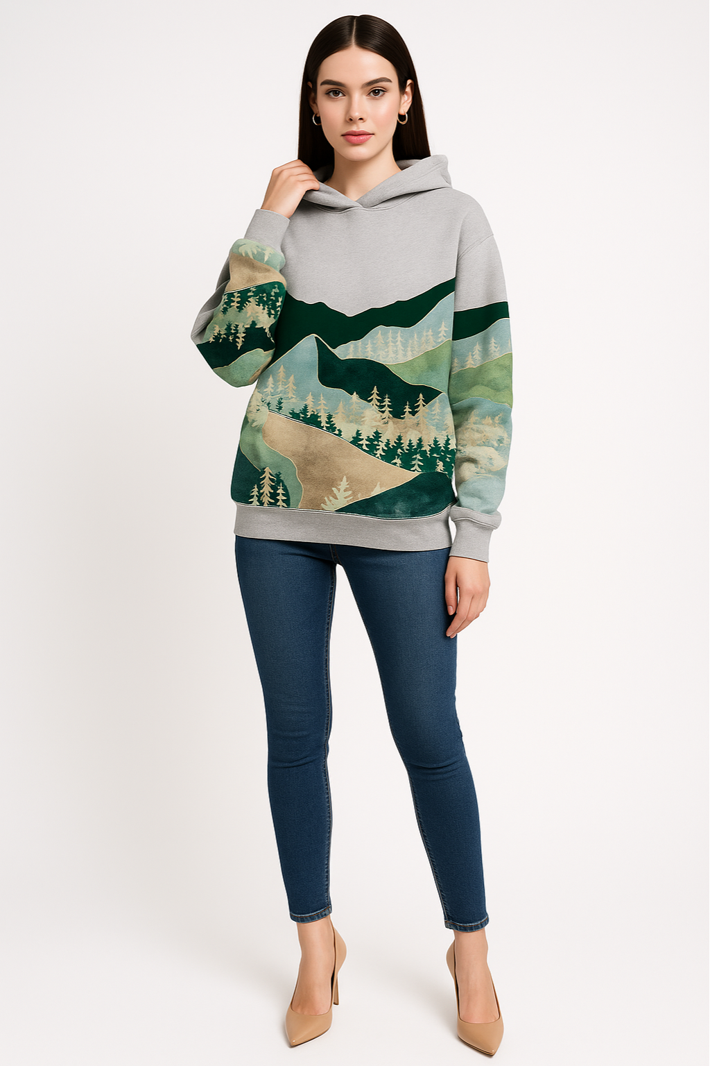 Women's Mountain Landscape Hoodie