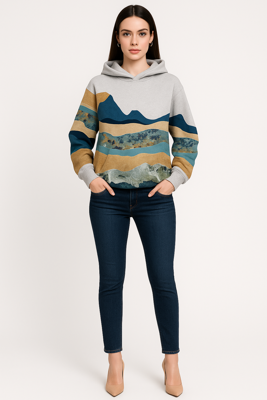 Women's Mountain Landscape Hoodie