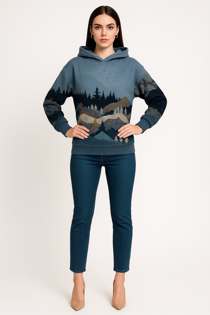 Women's Mountain Landscape Hoodie