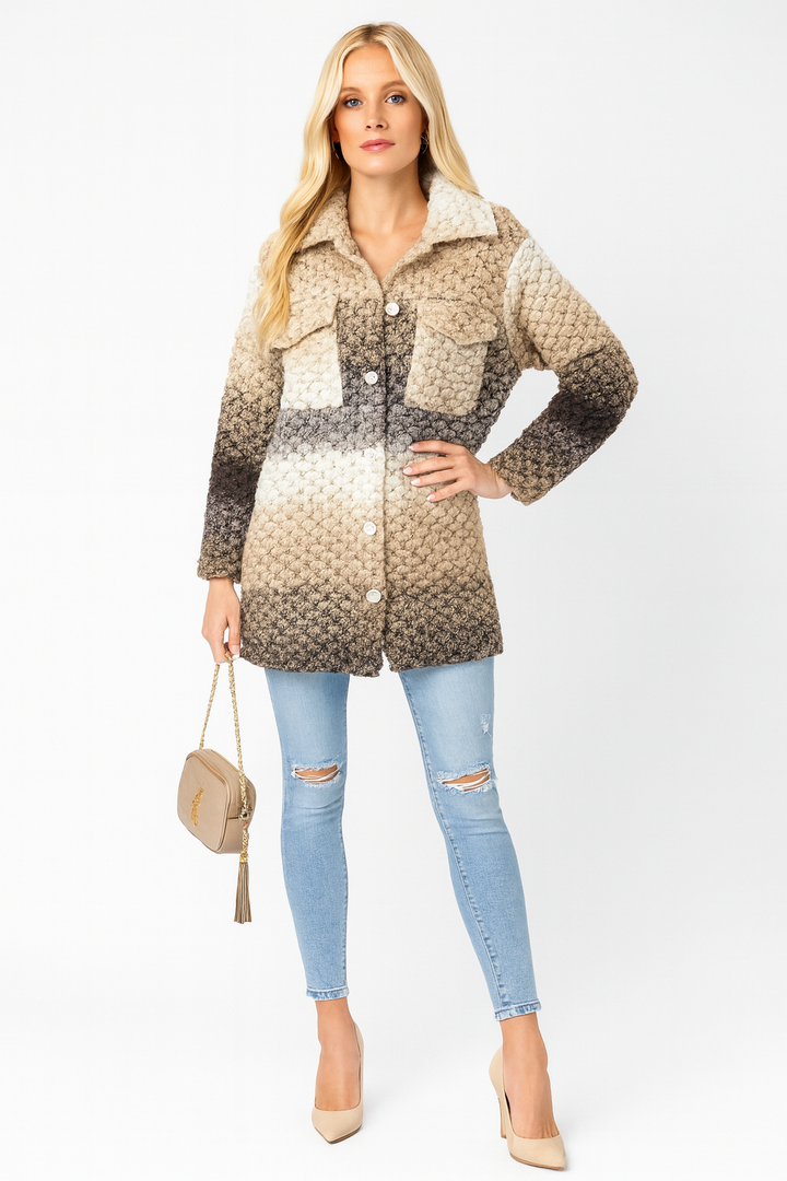 Women’s Multicolored Braided Winter Coat