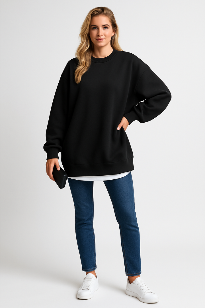 Women's Oversized Crew Neck Sweatshirt
