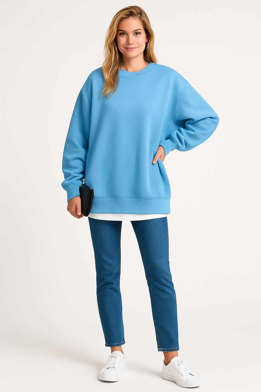 Women's Oversized Crew Neck Sweatshirt