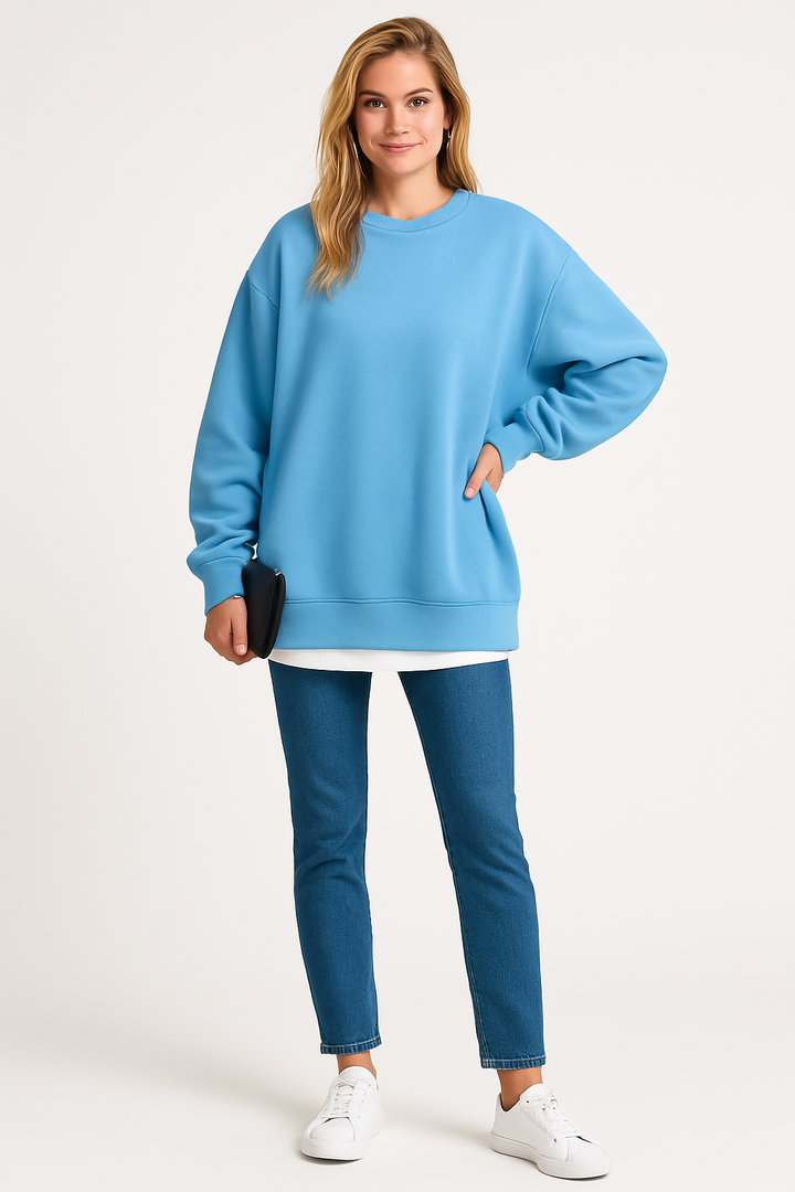 Women's Oversized Crew Neck Sweatshirt