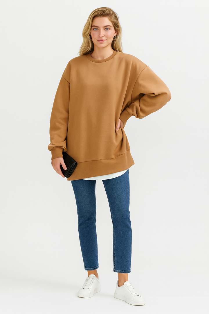 Women's Oversized Crew Neck Sweatshirt