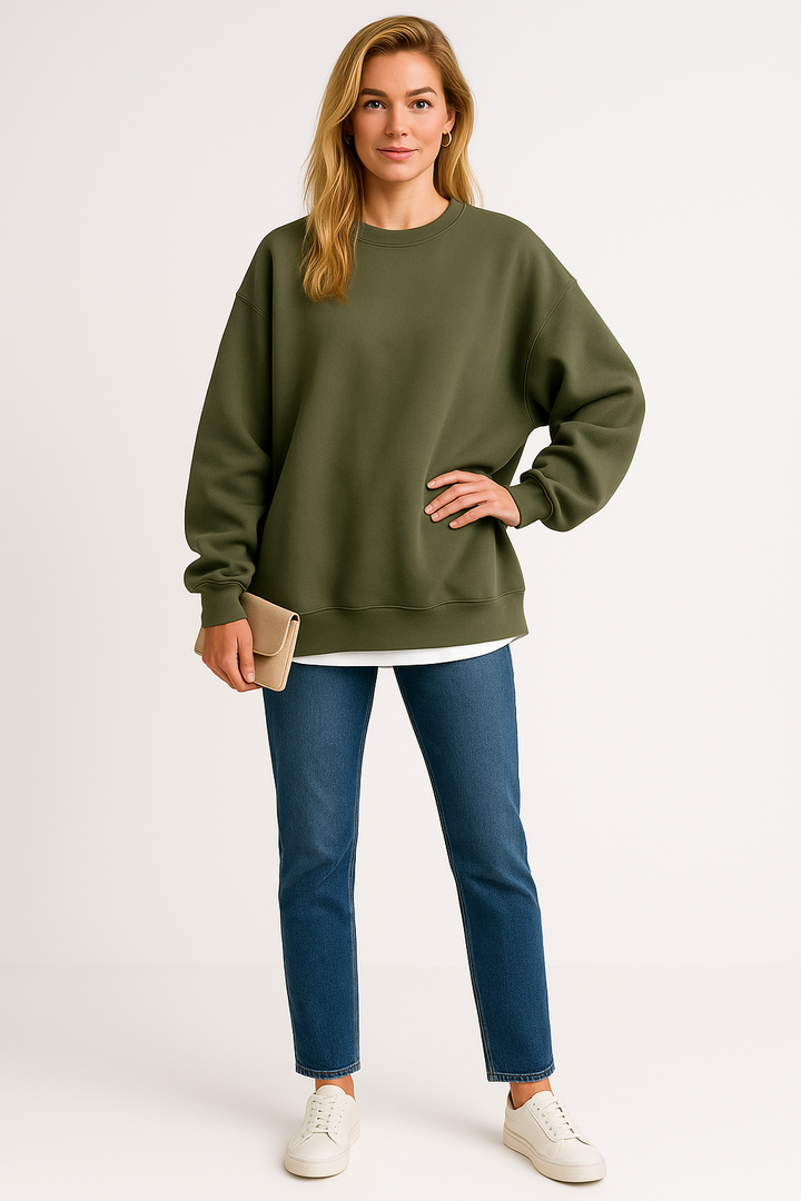 Women's Oversized Crew Neck Sweatshirt