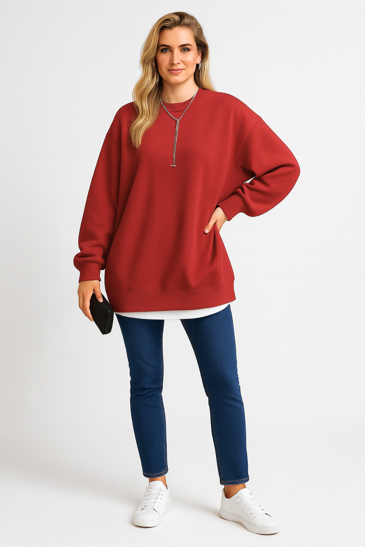 Women's Oversized Crew Neck Sweatshirt