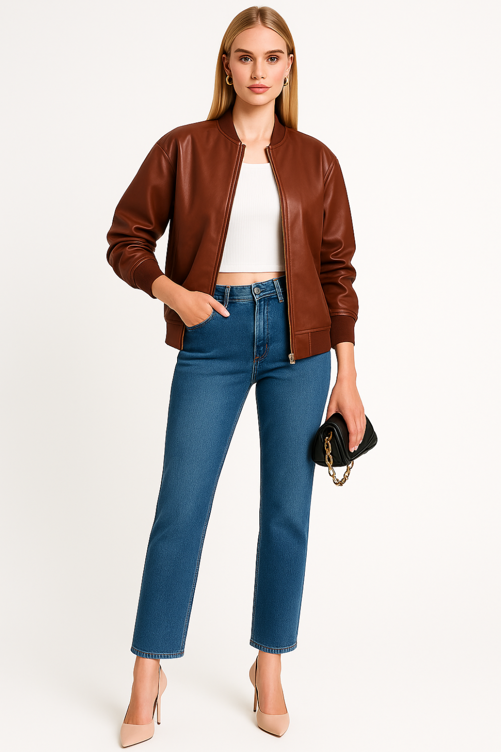 Women’s Oversized Leather Jacket