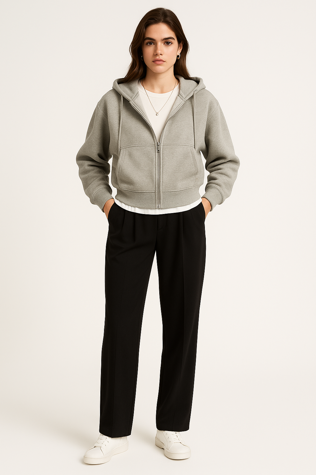 Women’s Oversized Hooded Short Jacket