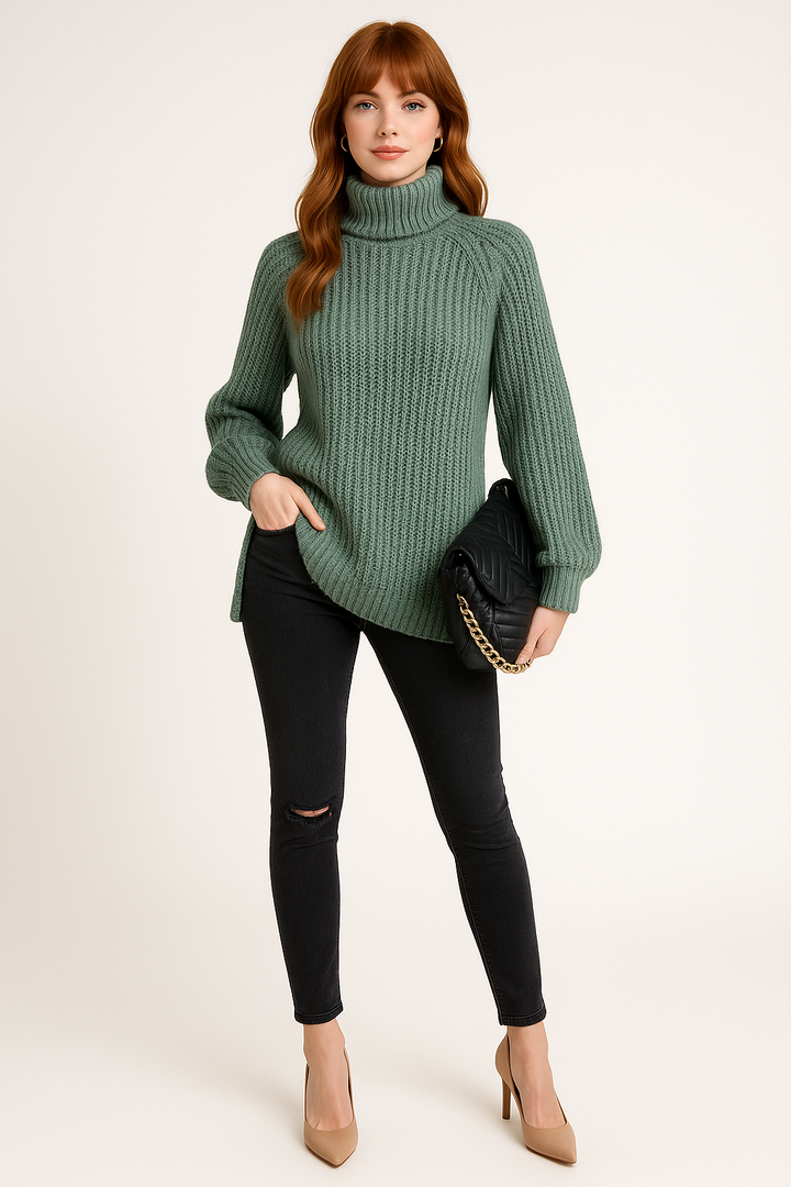 Women's Ribbed Knit Sweater