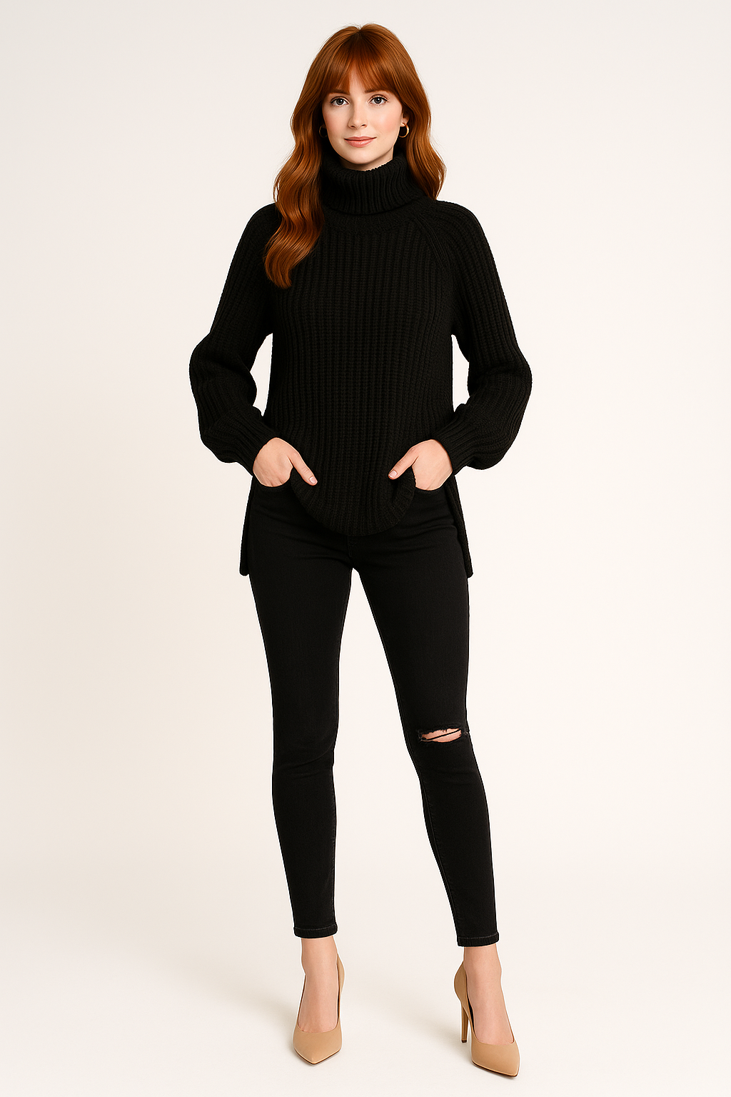 Women's Ribbed Knit Sweater