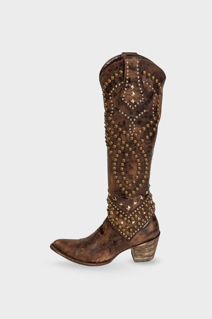 Women’s Rivet-Detail Knee-High Boots