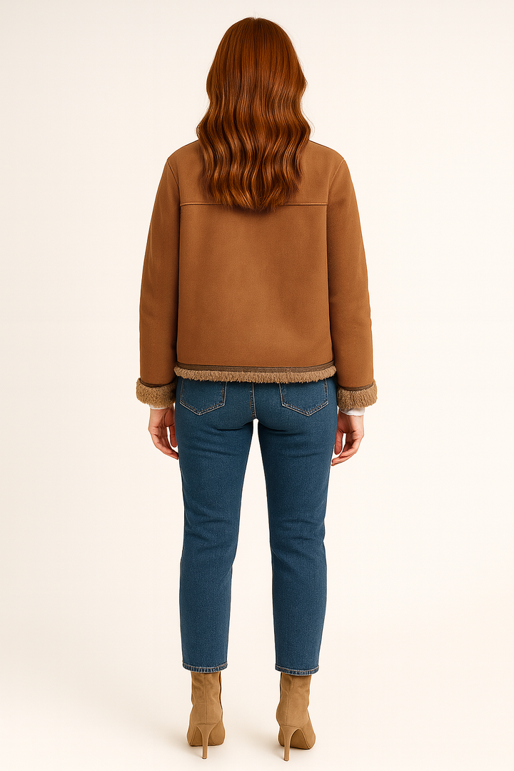 Women's Shearling Button Jacket