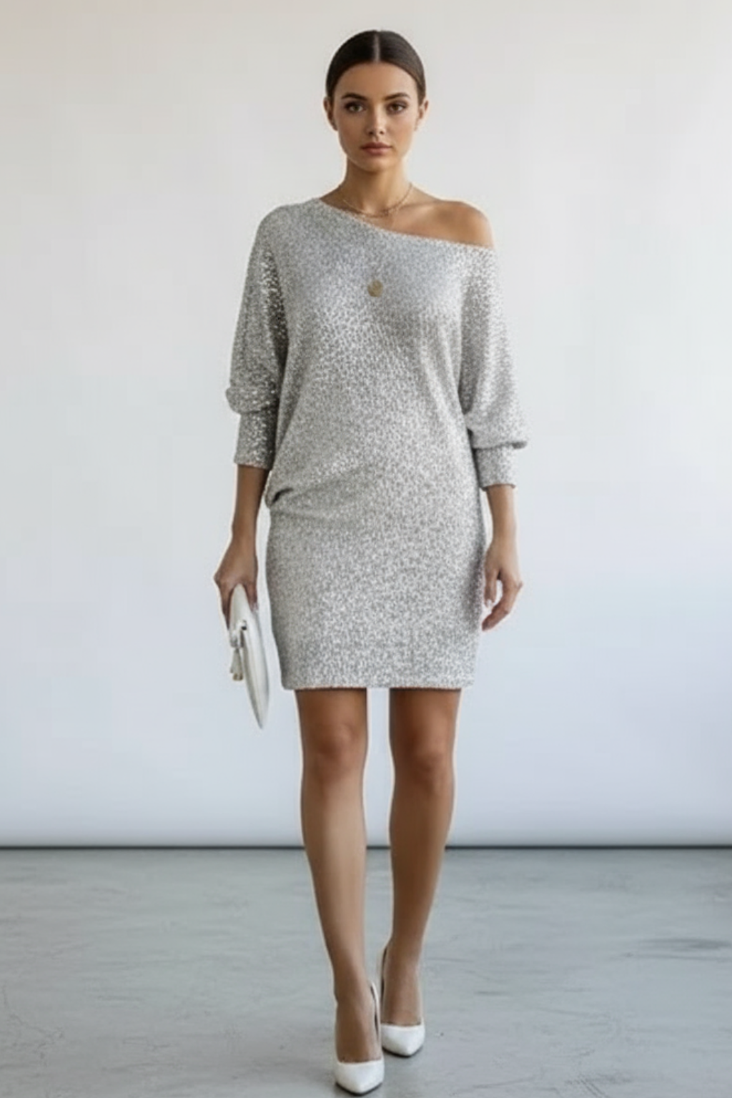 Women’s Shimmer Sequin Cocktail Midi Dress