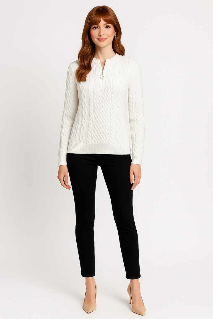 Women's Simple Half-Zip Sweater