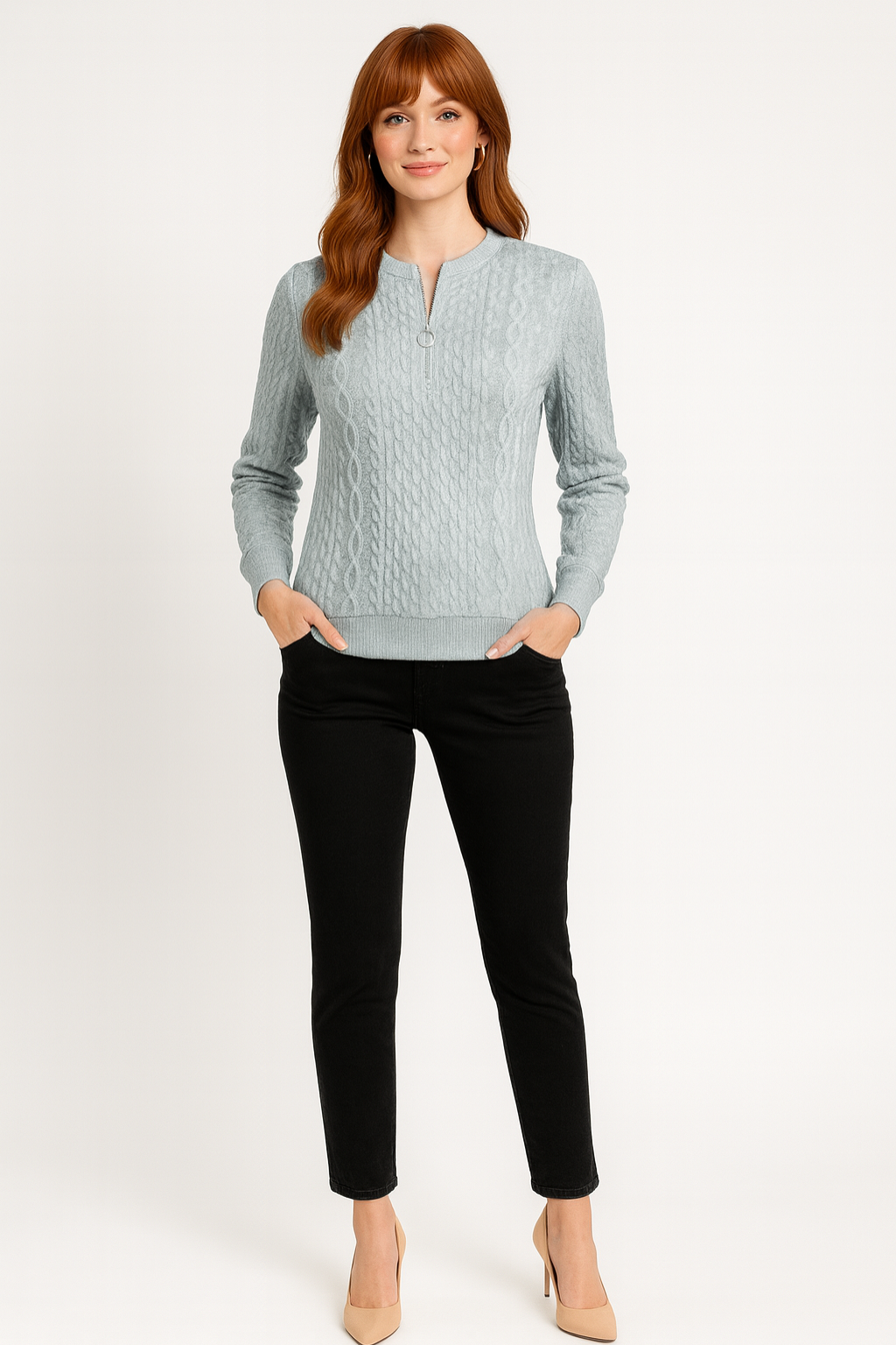 Women's Simple Half-Zip Sweater