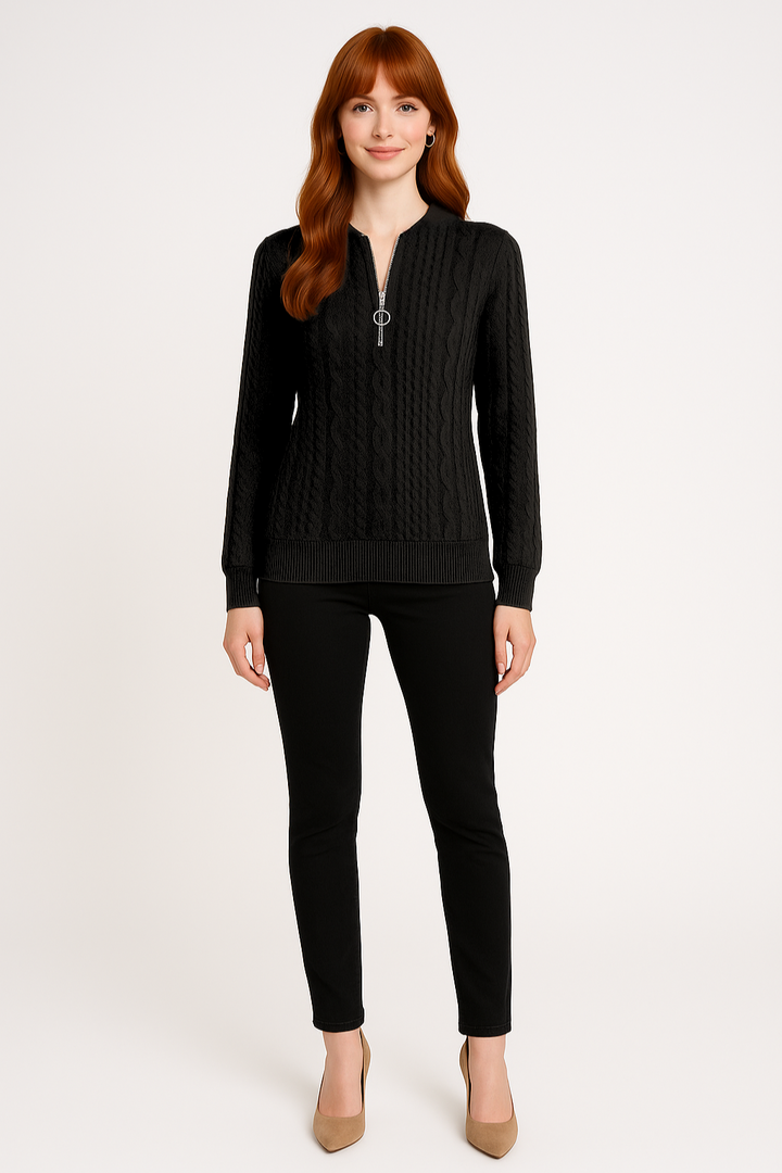 Women's Simple Half-Zip Sweater
