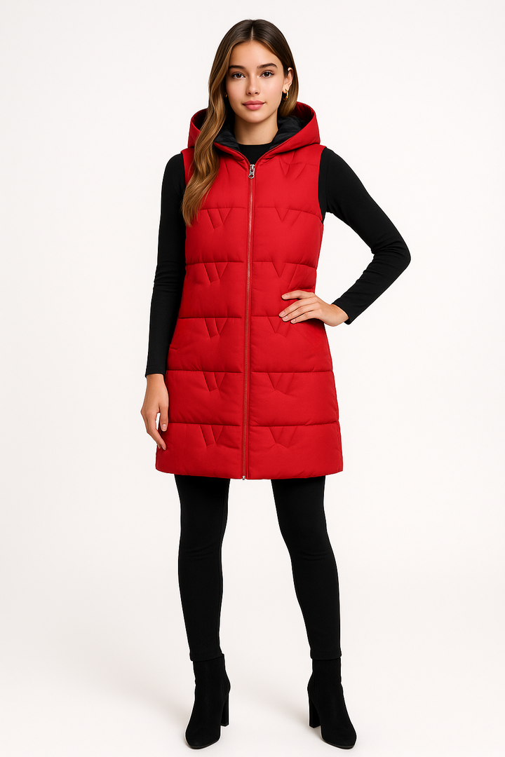 Women's Slim Fit Hooded Vest