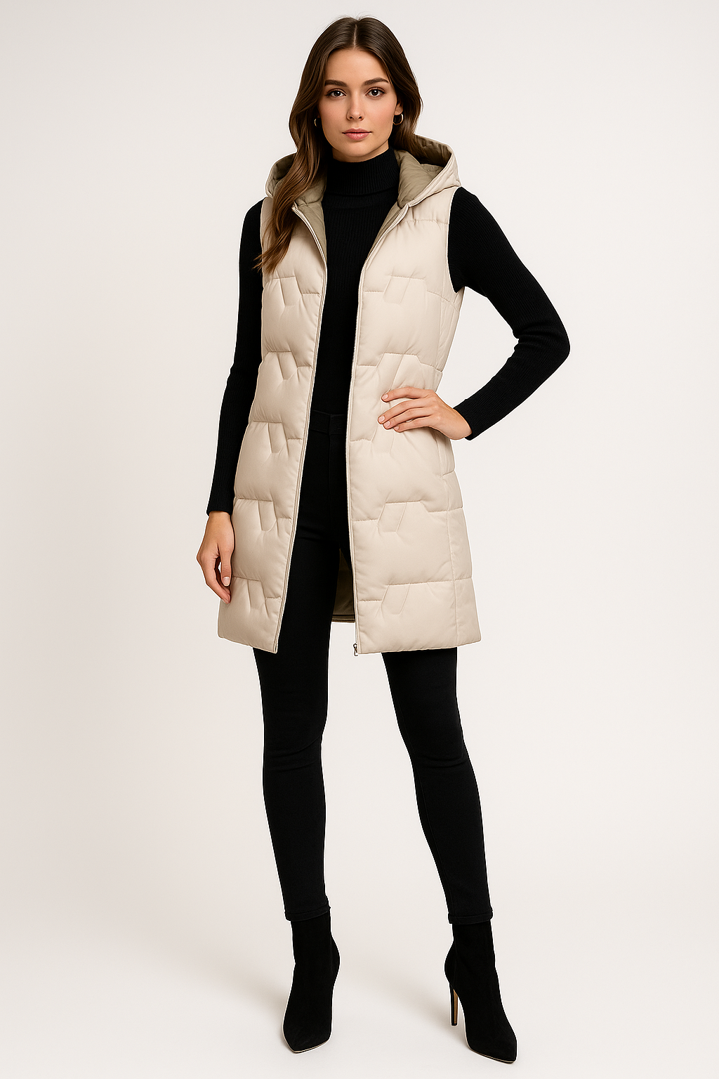 Women's Slim Fit Hooded Vest
