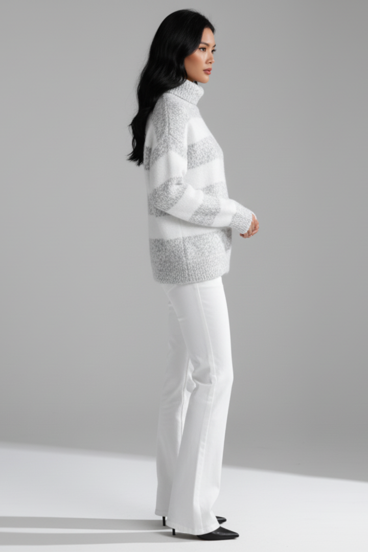 Women’s Soft Striped Turtleneck Sweater