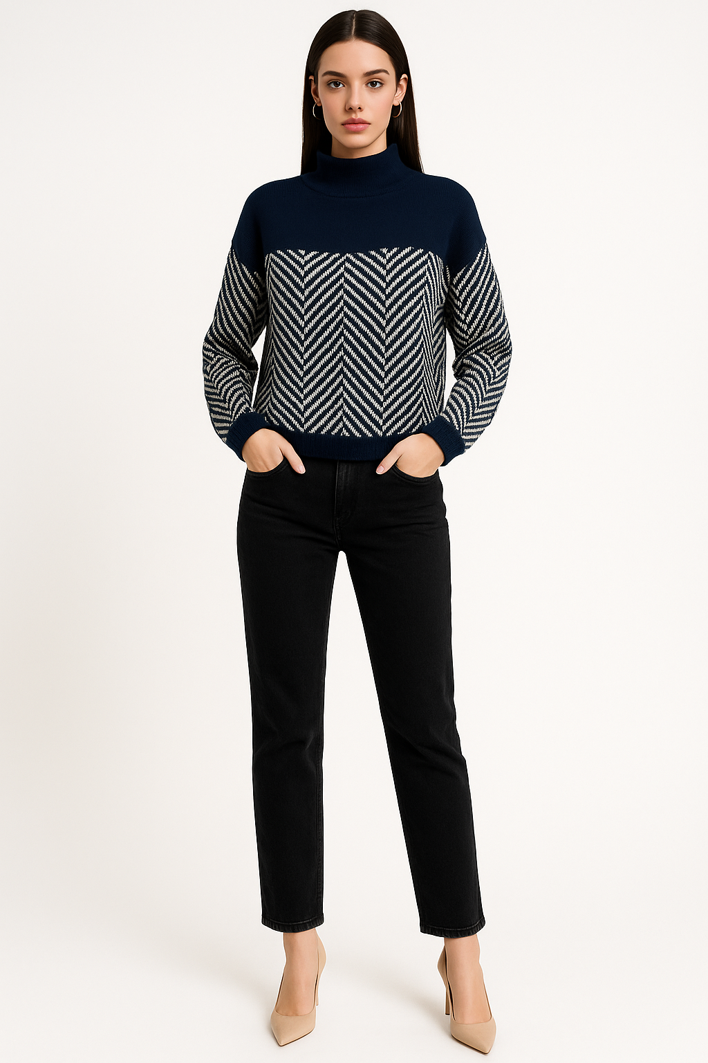 Women's Striped Knit Sweater