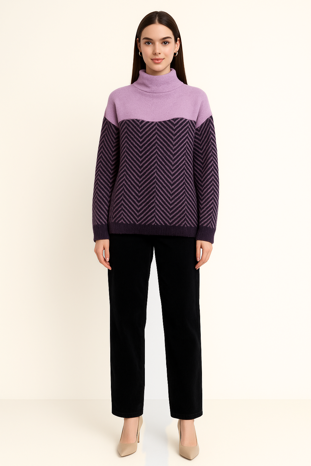 Women's Striped Knit Sweater