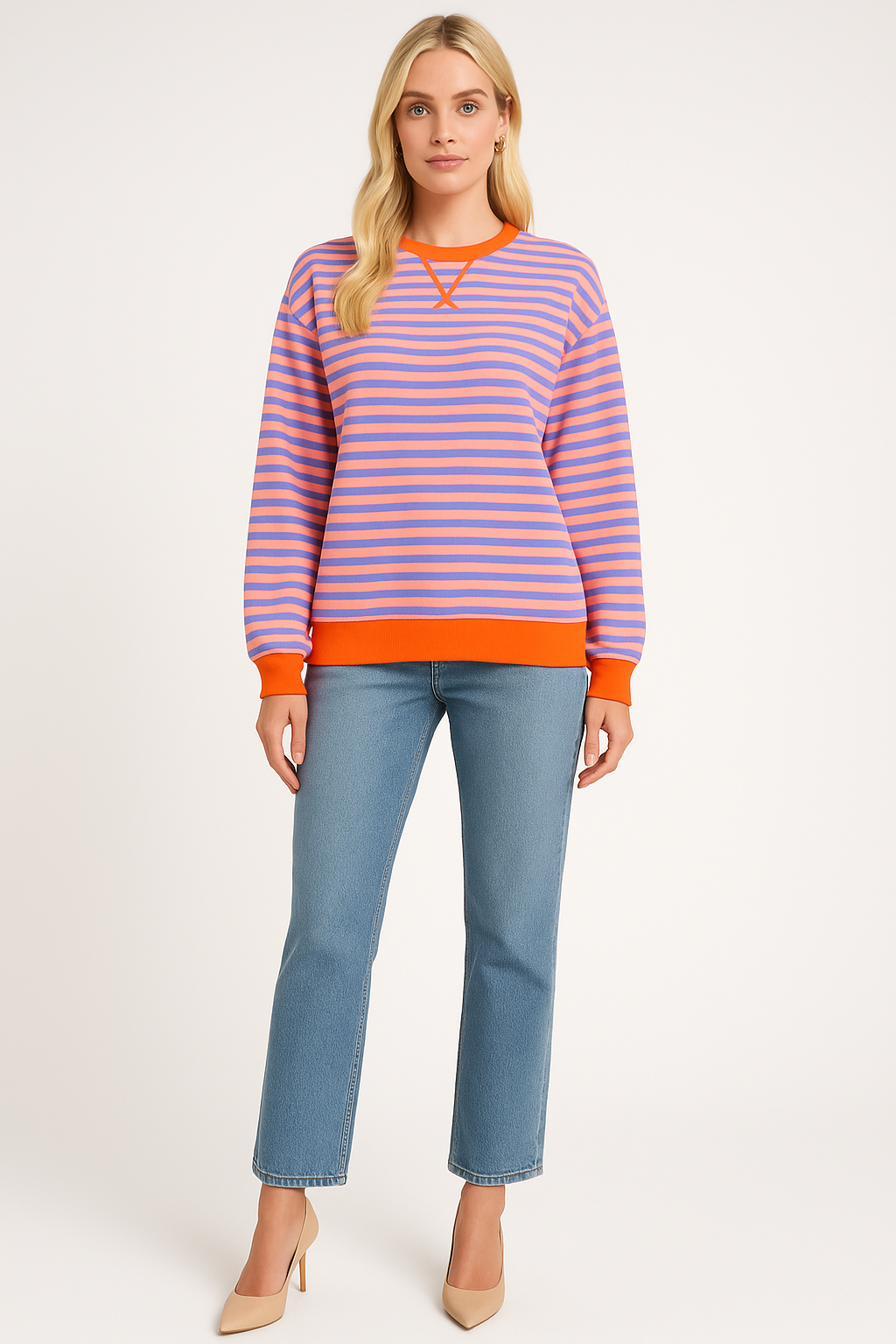 Women's Striped Oversized Sweater