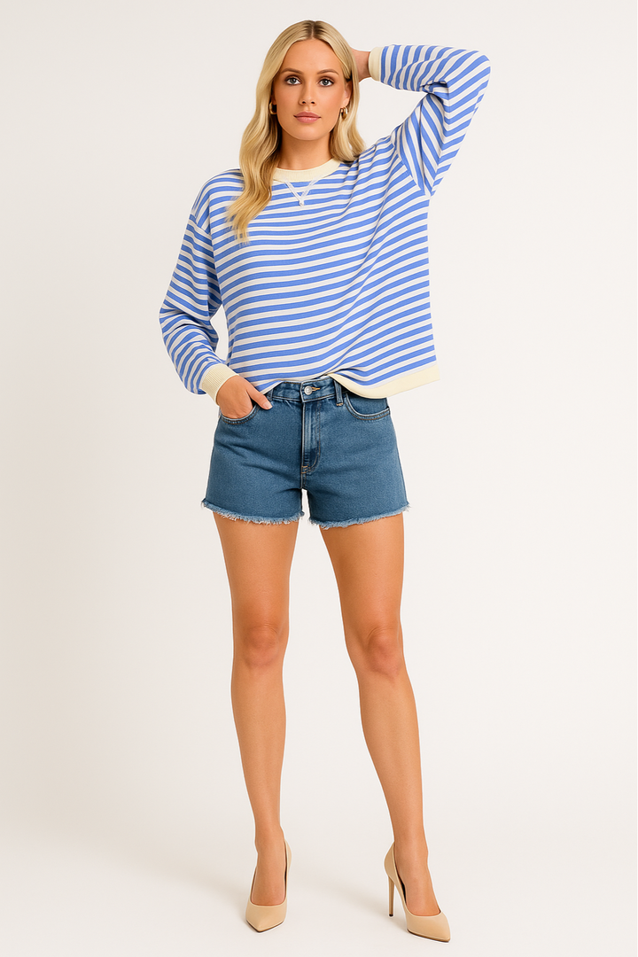 Women's Striped Oversized Sweater