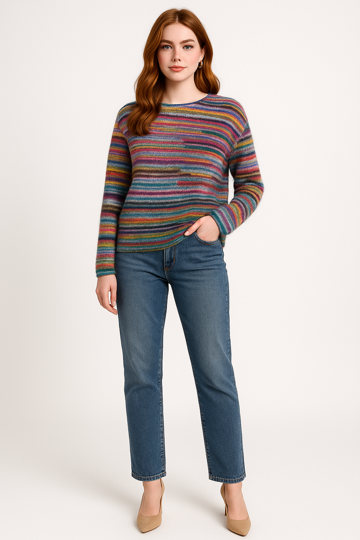 Women's Striped Wool Sweater