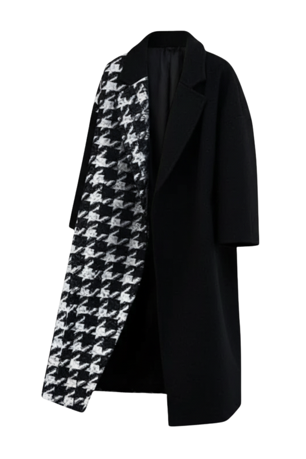 Women’s Stylish Long Plaid Trench Coat