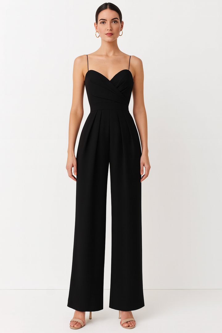 Women's Stylish Wide-Leg Jumpsuit with Spaghetti Straps