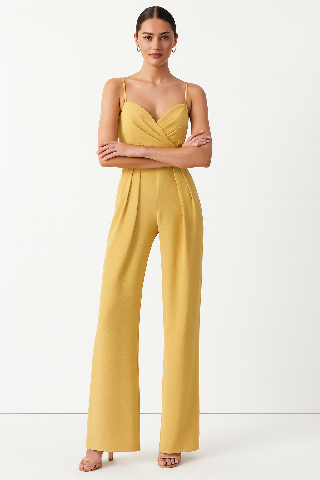 Women's Stylish Wide-Leg Jumpsuit with Spaghetti Straps