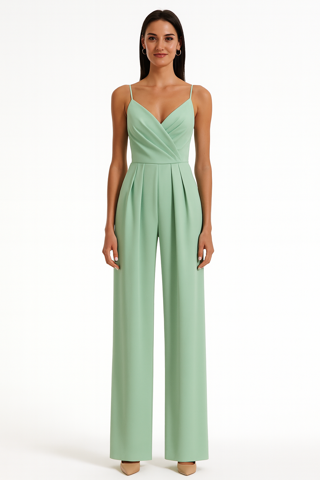 Women's Stylish Wide-Leg Jumpsuit with Spaghetti Straps