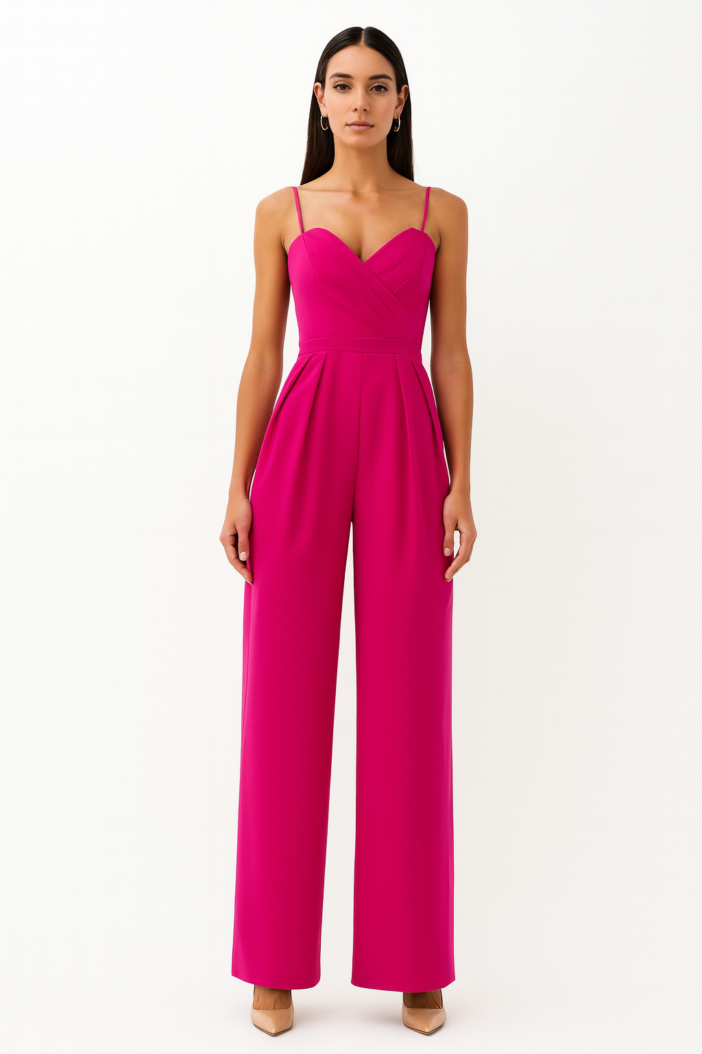 Women's Stylish Wide-Leg Jumpsuit with Spaghetti Straps