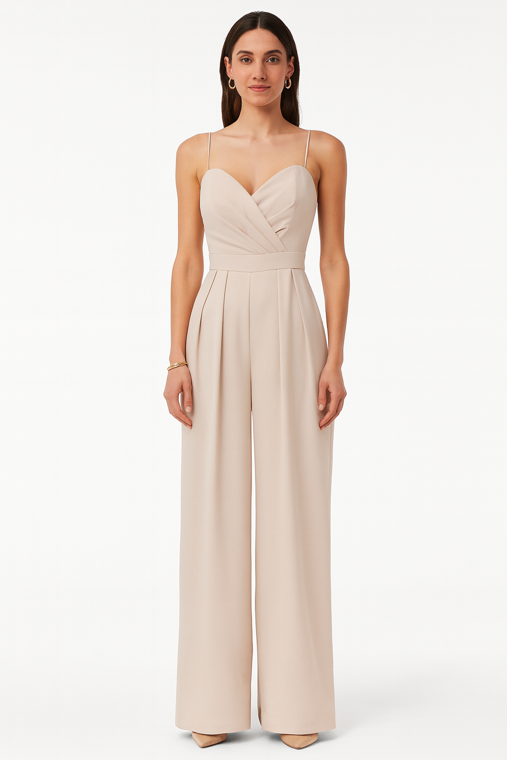 Women's Stylish Wide-Leg Jumpsuit with Spaghetti Straps