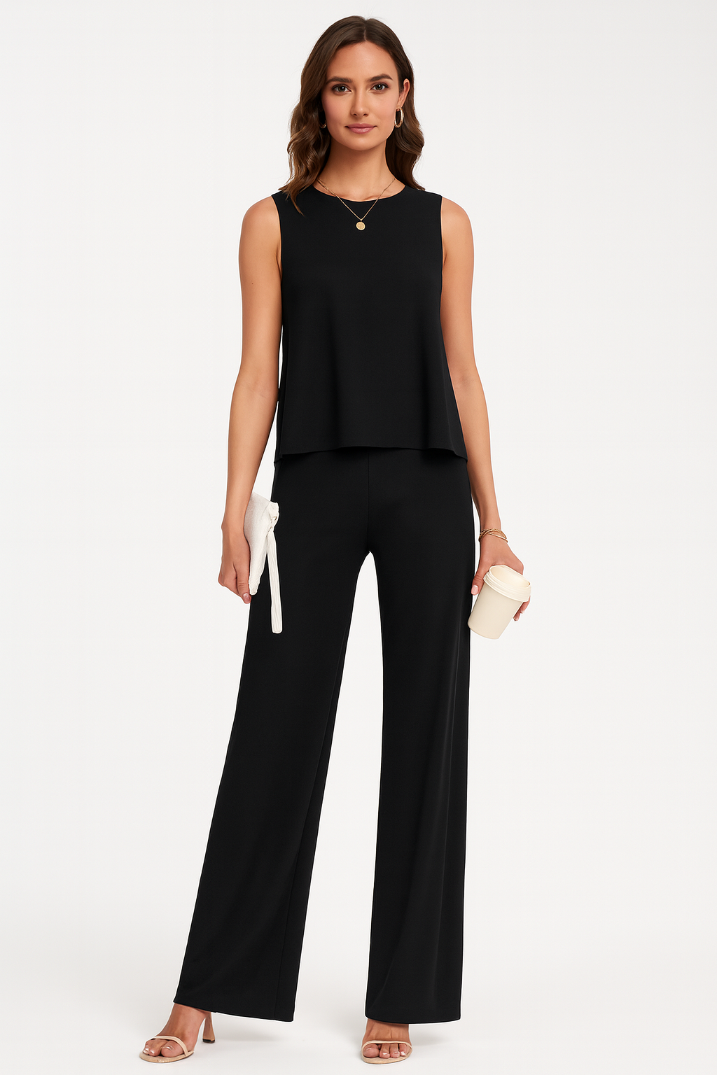 Women's Summer Top and Casual Pants Two-Piece Set