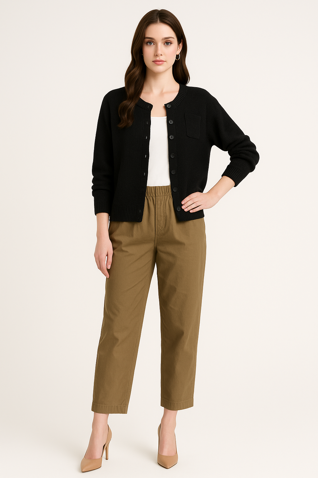 Women's Textured Knit Pattern Cardigan
