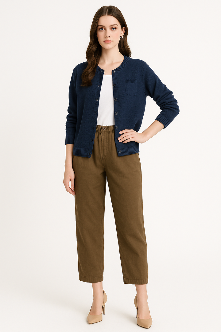 Women's Textured Knit Pattern Cardigan