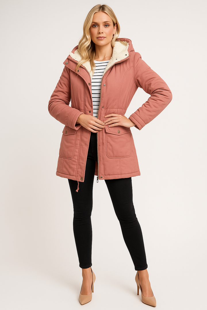 Women's Water-Resistant Plush Lined Parka Jacket